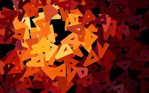Dark Orange vector pattern with polygonal style. Stock Illustration