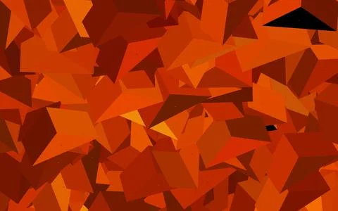 Dark Orange vector pattern with polygonal style. Stock Illustration