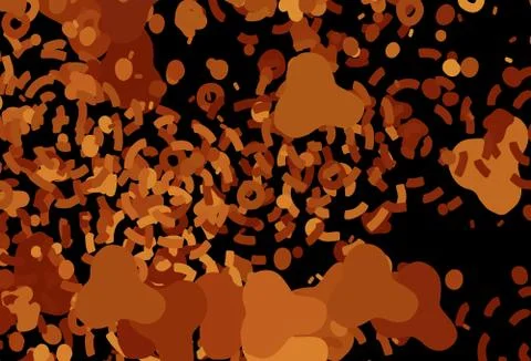 Dark Orange vector pattern with random forms. Illustrazione stock