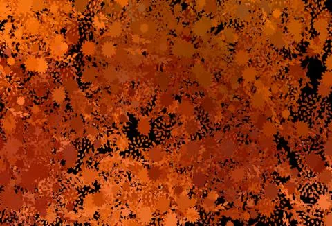 Dark Orange vector pattern with random forms. 스톡 일러스트