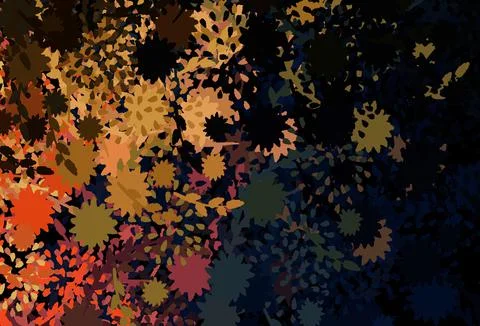 Dark Orange vector pattern with random forms. Illustrazione stock