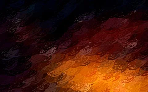 Dark Orange vector pattern with random polygonals. Illustrazione stock