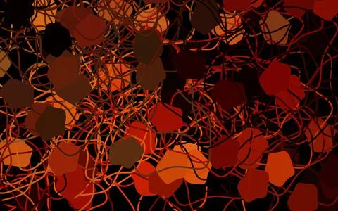 Dark Orange vector pattern with random forms. Stock Illustration