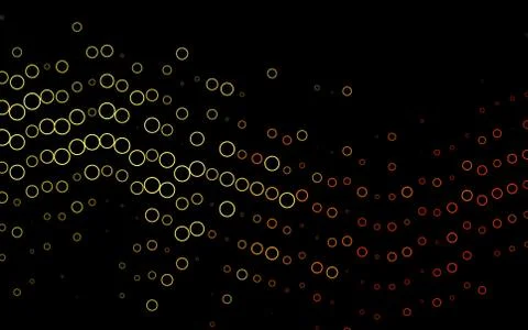 Dark Orange vector pattern with spheres. Stock Illustration