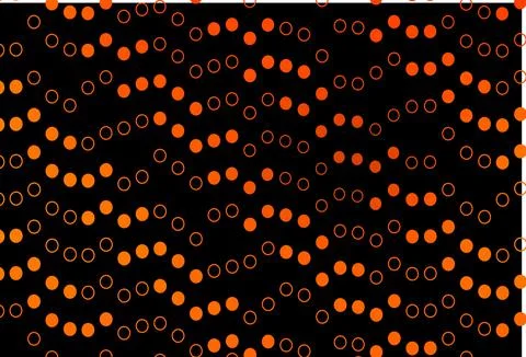 Dark Orange vector pattern with spheres. 스톡 일러스트