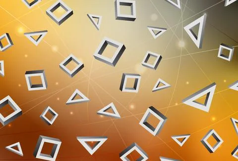 Dark Orange vector pattern in square style. Stock Illustration