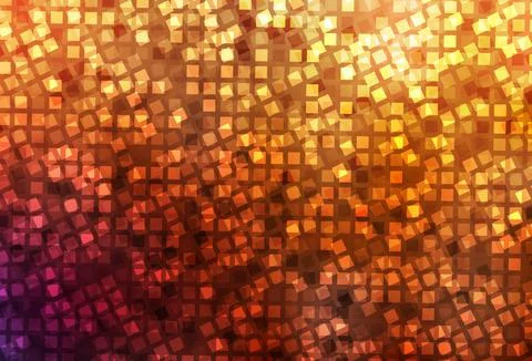 Dark Orange vector pattern in square style. Stock Illustration