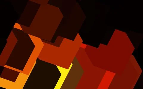 Dark Orange vector pattern in square style. Stock Illustration