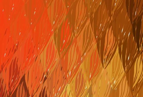 Dark Orange vector pattern with wry lines. 스톡 일러스트