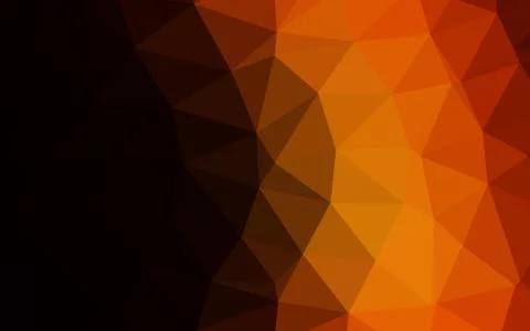 Dark Orange vector polygon abstract background. Stock Illustration