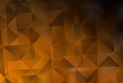 Dark Orange vector polygon abstract background. Stock Illustration