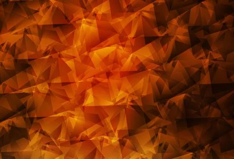 Dark Orange vector polygon abstract background. Stock Illustration