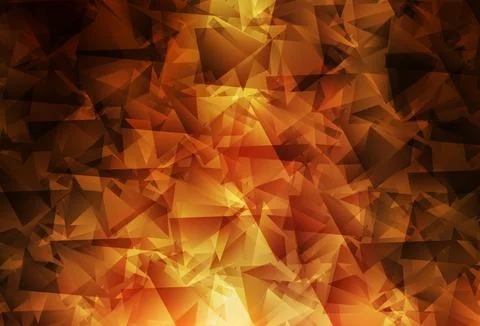 Dark Orange vector polygon abstract background. Stock Illustration