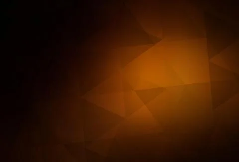 Dark Orange vector polygon abstract backdrop. Stock Illustration