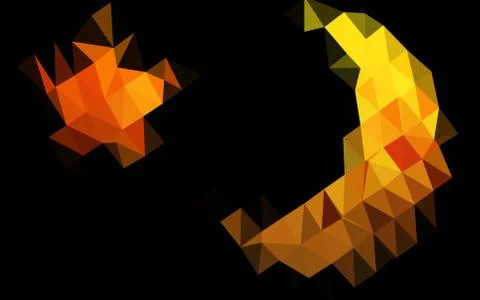 Dark Orange vector polygonal pattern. Stock Illustration