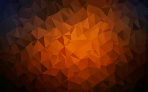Dark Orange vector polygonal pattern. Stock Illustration