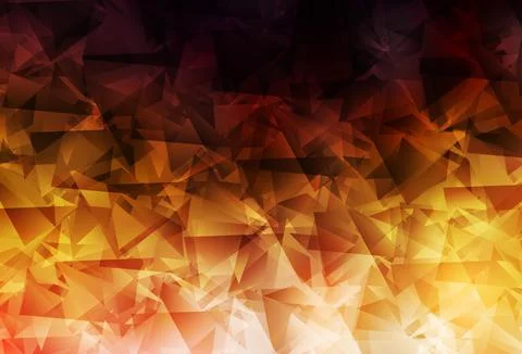 Dark Orange vector polygonal pattern. Stock Illustration