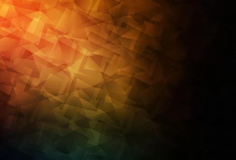 Dark Orange vector polygonal pattern. Illustrazione stock