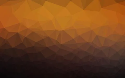 Dark Orange vector shining triangular pattern. Stock Illustration