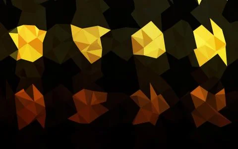 Dark Orange vector shining triangular pattern. 스톡 일러스트