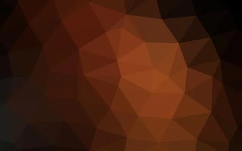 Dark Orange vector shining triangular pattern. Stock Illustration