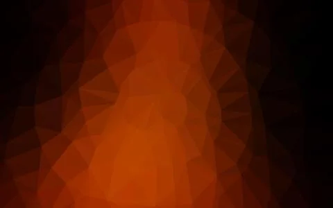 Dark Orange vector shining triangular pattern. 스톡 일러스트