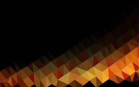 Dark Orange vector shining triangular background. Illustrazione stock