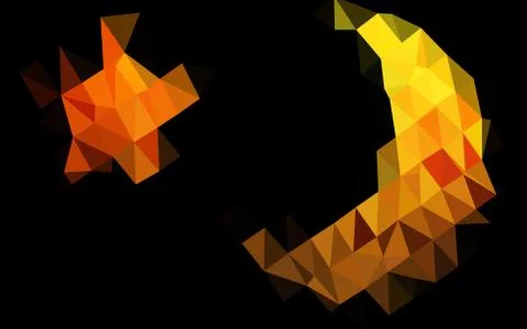 Dark Orange vector shining triangular pattern. Illustrazione stock