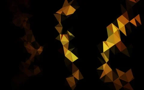 Dark Orange vector shining triangular background. Illustrazione stock