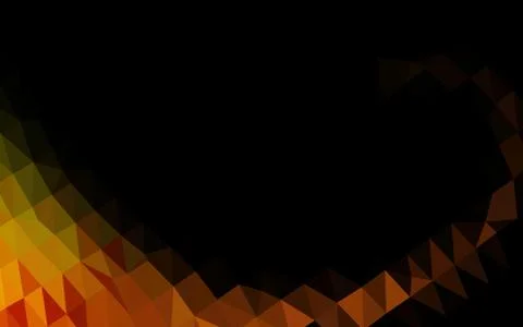 Dark Orange vector shining triangular background. Illustrazione stock