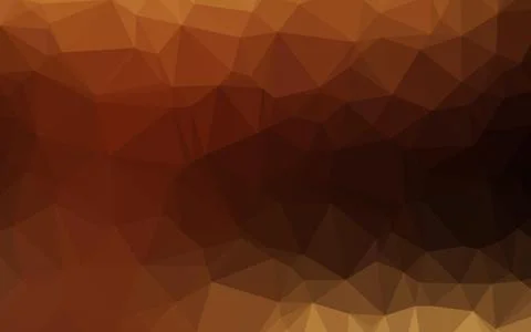 Dark Orange vector shining triangular pattern. 스톡 일러스트