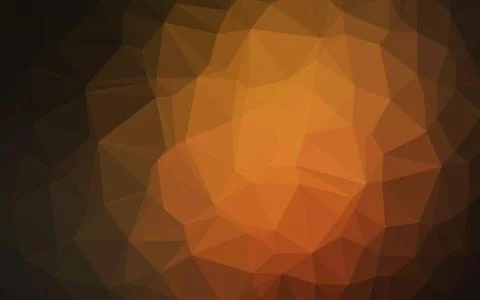 Dark Orange vector shining triangular template. Illustrazione stock