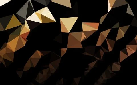 Dark Orange vector shining triangular pattern. Stock Illustration