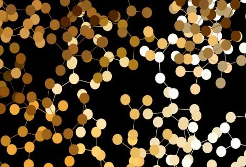 Dark Orange vector template with artificial intelligence structure. Stock Illustration