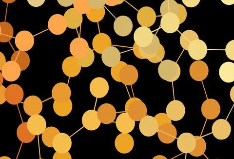 Dark Orange vector template with artificial intelligence structure. Illustrazione stock