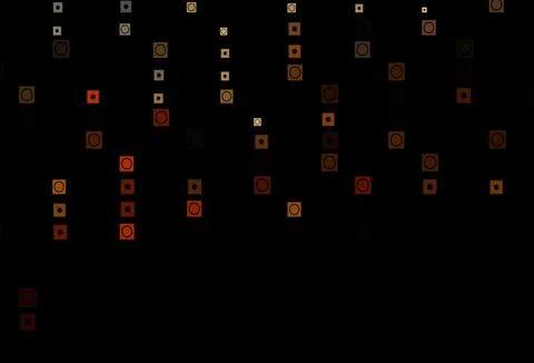 Dark Orange vector template with circles, rectangles. Stock Illustration