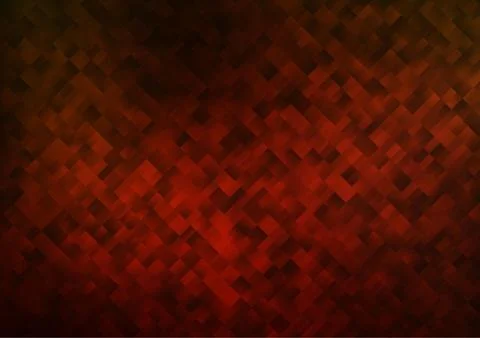 Dark Orange vector template with crystals, rectangles. Stock Illustration