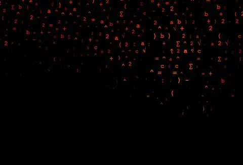 Dark Orange vector template with math simbols. イラスト素材