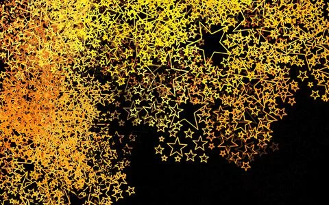 Dark Orange vector template with sky stars. Stock Illustration