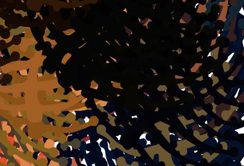 Dark Orange vector texture with abstract forms. Stock Illustration