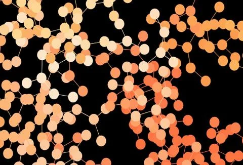 Dark Orange vector texture with artificial intelligence concept. 스톡 일러스트