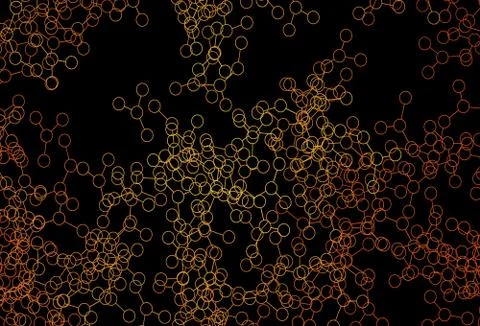 Dark Orange vector texture with artificial intelligence concept. Stock Illustration