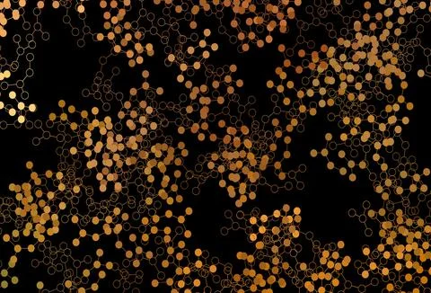 Dark Orange vector texture with artificial intelligence concept. Stock Illustration
