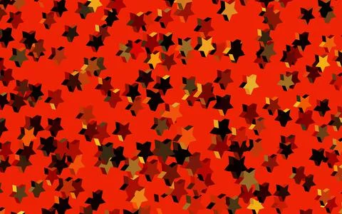 Dark Orange vector texture with beautiful stars. Stock Illustration
