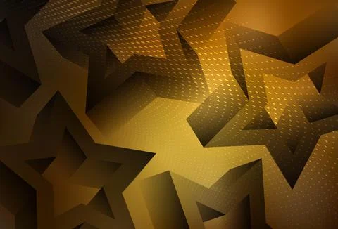 Dark Orange vector texture with beautiful stars. Stock Illustration