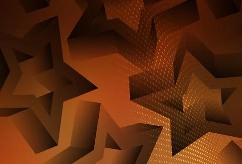 Dark Orange vector texture with beautiful stars. Stock Illustration