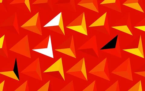 Dark Orange vector texture with triangular style. Stock Illustration