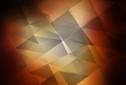 Dark Orange vector triangle mosaic texture. Stock Illustration