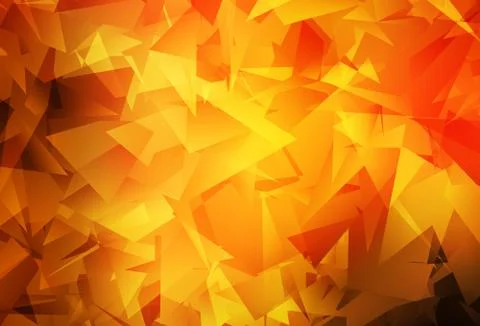 Dark Orange vector triangle mosaic background. Stock Illustration