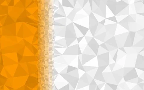 Dark Orange, White triangular low poly, Mosaic pattern Background, Vector ill イラスト素材